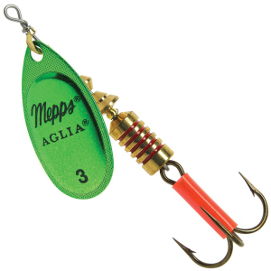 Image of Mepps Plain Aglia Spinner | Green Platinum; 1/12 oz.