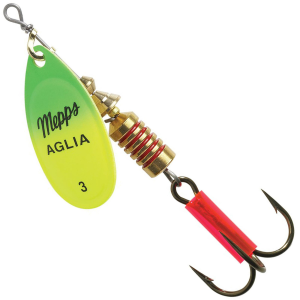 Image of Mepps Plain Aglia Spinner | Hot Green/Chartreuse; 1/12 oz.