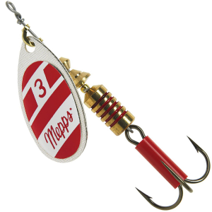 Image of Mepps Plain Aglia Spinner | Silver/Red/White; 1/8 oz.
