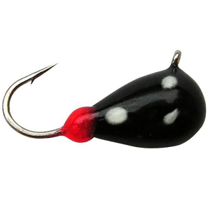 Image of Fiskas Epoxy & Metallic Wolfram Tungsten Jig | Black Glow Spot; 5 mm