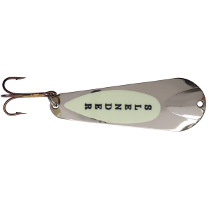 Image of Custom Jigs & Spins Slender Spoon | Nickel/Glow; 1/4 oz.