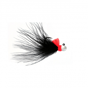 Image of Hawken Marabou Series AeroJig | Pearl/Flame/Black (Nightmare); 1/4 oz.