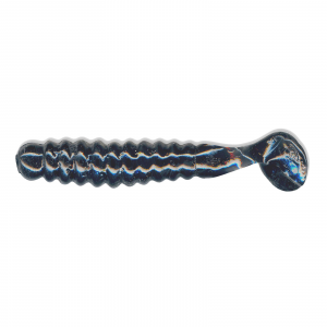 Image of Charlie Brewer's Crappie/Panfish Slider Grubs | Black; 1 1/2 in.