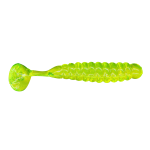 Image of Charlie Brewer's Crappie/Panfish Slider Grubs | Chartreuse; 1 1/2 in.