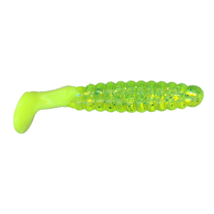 Image of Charlie Brewer's Crappie/Panfish Slider Grubs | Lemonade; 1 1/2 in.