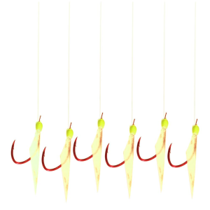 Image of Daiichi Bleeding Bait Sabiki Rigs | 6; Glow Head/Rainbow Tail