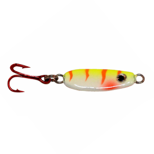 Image of Northland UV Forage Minnow Jigging Spoon | Electric Perch; 1/4 oz.