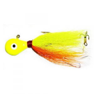 Image of Venom High Dollar Stinger Bucktail Jig | Chartreuse HD/Orange/Chartreuse/Purple Flash; 1/4 oz.