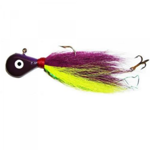 Image of Venom High Dollar Stinger Bucktail Jig | Purple HD/Purple/Chartreuse/Green Flash; 1/4 oz.