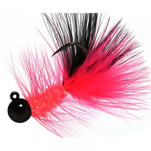 Image of Hawken Woolly Bugger Jig | Black Head/Cerise/Black; 1/32 oz.