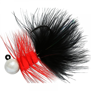 Image of Hawken Woolly Bugger Jig | Pearl Head/Red/Black; 1/32 oz.