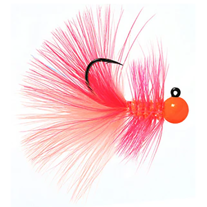 Image of Hawken Woolly Bugger Jig | Orange Head/Pink/Peach; 1/32 oz.