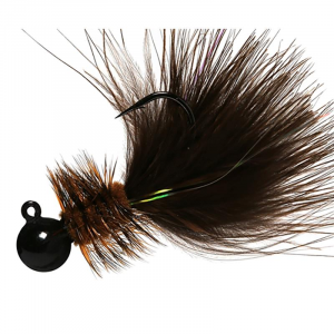 Image of Hawken Woolly Bugger Jig | Black Head/Brown; 1/32 oz.