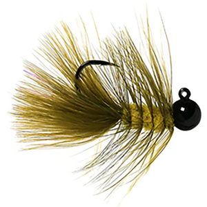 Image of Hawken Woolly Bugger Jig | Black Head/Olive; 1/16 oz.