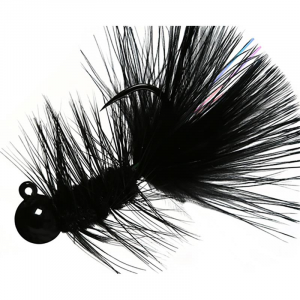 Image of Hawken Woolly Bugger Jig | Black Head/Black; 1/16 oz.