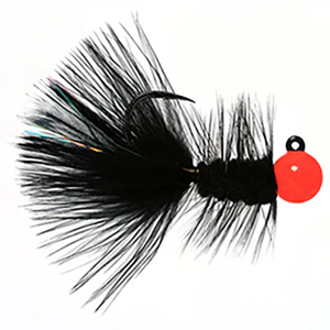 Image of Hawken Woolly Bugger Jig | Flame Head/Black; 1/8 oz.
