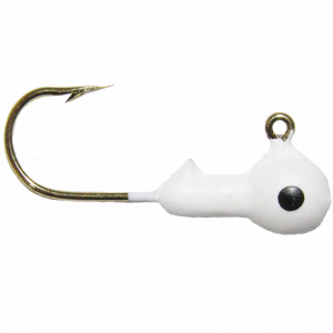 Image of Big Bite Baits BBJ Jig Heads | White Black Eye; 1/32 oz.