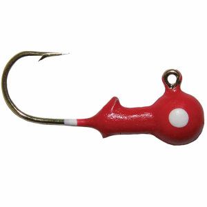 Image of Big Bite Baits BBJ Jig Heads | Red White Eye; 1/32 oz.