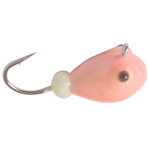 Image of Fiskas Epoxy & Metallic Wolfram Tungsten Jig | Glow Pink/Glow Bead; 4 mm