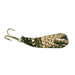Image of Custom Jigs & Spins Slender Spoon | Hammered Gold; 1/8 oz.