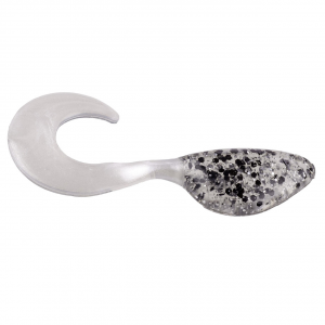 Image of Strike King Mr. Crappie ShadPole Curlytails | Salt and Pepper; 2 in.