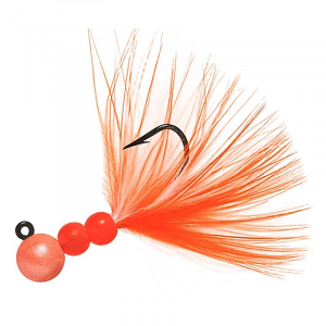 Image of Hawken Beau-Mac Marabou Steelhead Jig | Pearl Orange/Orange/Pink; 1/8 oz.