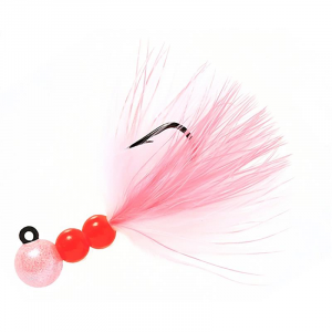 Image of Hawken Beau-Mac Marabou Steelhead Jig | Pearl Pink/Pink/White; 1/4 oz.