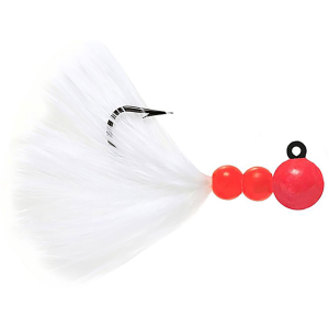 Image of Hawken Beau-Mac Marabou Steelhead Jig | Cerise/White; 1/4 oz.