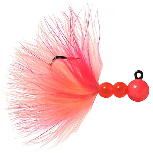 Image of Hawken Beau-Mac Marabou Steelhead Jig | Cerise/Cerise/Peach; 1/4 oz.