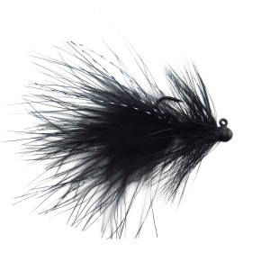 Image of VooDoo Custom Tackle Woolly Bugger Jig | Black; 1/32 oz.