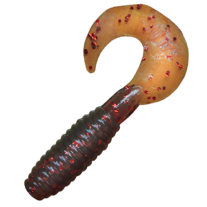 Image of Kalin's Lunker Grub Soft Bait | Motor Oil Red Flake; 3 in.