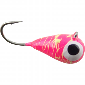 Image of Widow Maker Lures Dropper Glow Series Tungsten Jigs | Crackerized Pink Glow; 3 mm