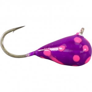 Image of Widow Maker Lures Dropper Glow Series Tungsten Jigs | Purple Polka Dot Glow; 3 mm