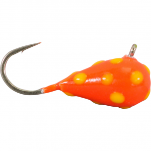 Image of Widow Maker Lures Dropper Glow Series Tungsten Jigs | Orange Polka Dot Glow; 3 mm