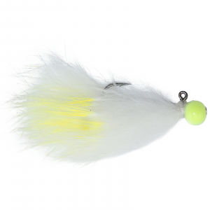 Image of VooDoo Custom Tackle Candy Bead Jig | Trout Crack/White-Yellow; 6 mm