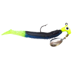 Image of Team Crappie Slab Dragger Road Runner Jigs | Chartreuse-Blue Black-Chartreuse; 1/16 oz.