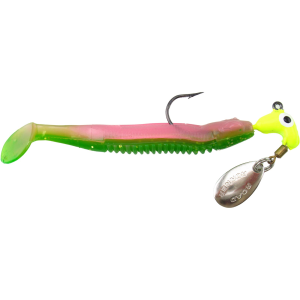 Image of Team Crappie Slab Dragger Road Runner Jigs | Chartreuse-Electric Chicken; 1/16 oz.