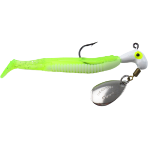 Image of Team Crappie Slab Dragger Road Runner Jigs | White-Chartreuse-White; 1/16 oz.