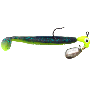Image of Team Crappie Slab Dragger Road Runner Jigs | Chartreuse-Junebug-Chartreuse; 1/8 oz.