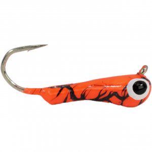 Image of Widow Maker Lures Tungsten Glow DropLit Jig | Crackerized Orange Glow; 4 mm