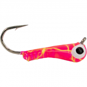 Image of Widow Maker Lures Tungsten Glow DropLit Jig | Crackerized Pink Glow; 4 mm