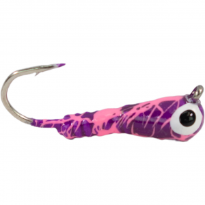 Image of Widow Maker Lures Tungsten Glow DropLit Jig | Crackerized Purple Glow; 4 mm