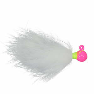 Image of VooDoo Custom Tackle Rabbit Hair Jigs | Hot Pink-White; 1/16 oz.