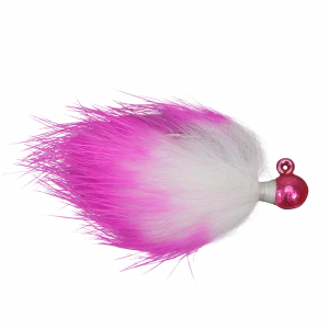 Image of VooDoo Custom Tackle Rabbit Hair Jigs | Candy Pink-Pink-White; 1/16 oz.