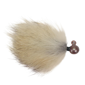 Image of VooDoo Custom Tackle Rabbit Hair Jigs | Root Beer-Natural; 1/16 oz.