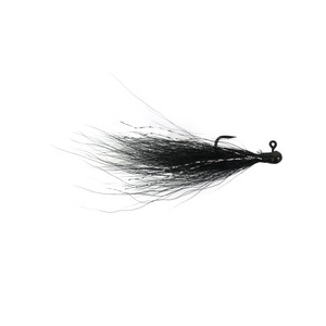 Image of VooDoo Custom Tackle Steelhead Bucktail Jig | Black-Black; 1/64 oz.