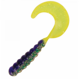 Image of Kalin's Triple Threat Grub Soft Bait | Junebug Chartreuse; 2 in.