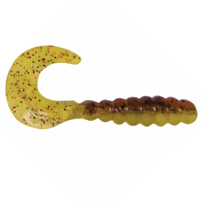Image of Kalin's Triple Threat Grub Soft Bait | Pumpkin Chartreuse; 2 in.