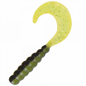 Image of Kalin's Triple Threat Grub Soft Bait | Chartreuse Shad; 2 in.