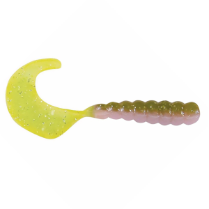 Image of Kalin's Triple Threat Grub Soft Bait | Electric Chicken; 2 in.